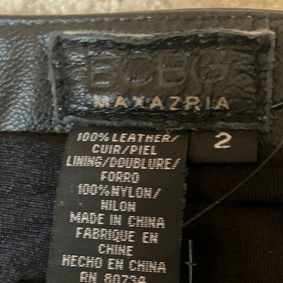 BCBG Max Azria Black Leather Pants Size 2 New w/o tags - Picture 6 of 13